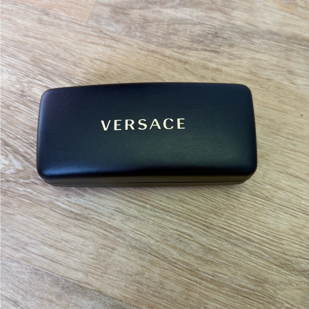 Versace Black and Gold Eyeglass Case